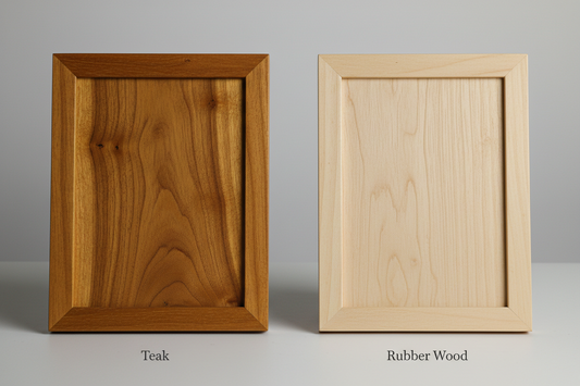 Teak vs Rubber Wood Frames: What to Choose?