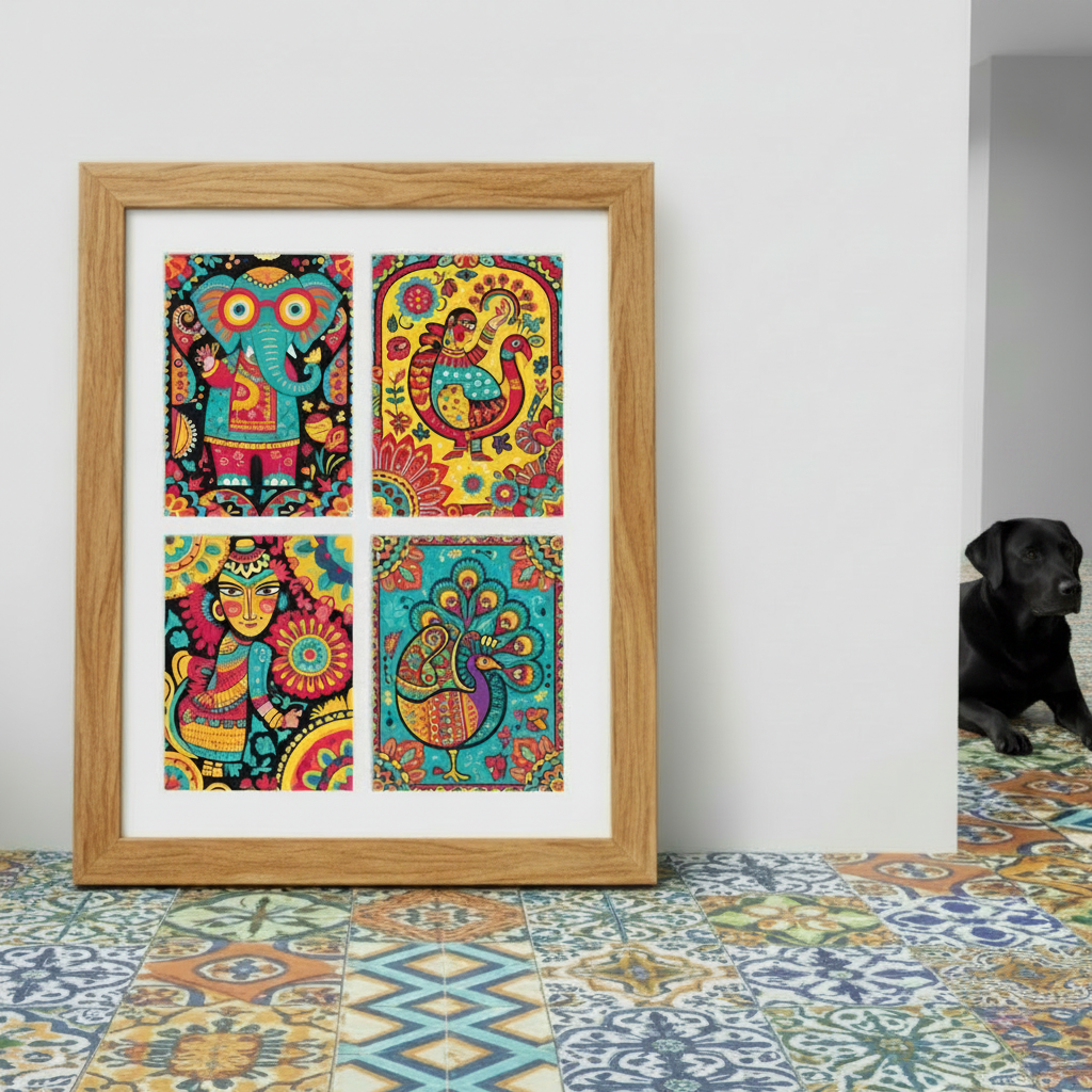 Fourfold Portraits - Rubber Wood